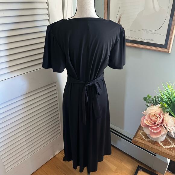 COUSINS Womens Dress Midi Cowl Draped Neck Concert Performance Solo Tie Back 12 - Picture 5 of 11